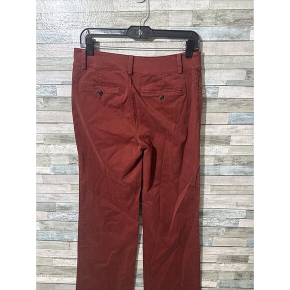 Women’s Soft Surroundings Chino Pants Maroon Wide Leg Size 6 - Picture 10 of 11